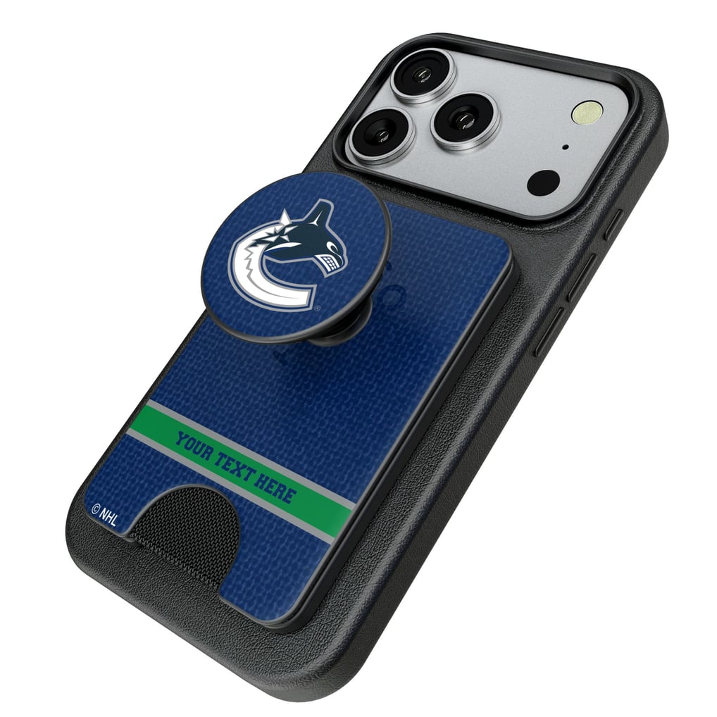 Vancouver Canucks Keyscaper Personalized Solid PopSockets Magnetic Wallet