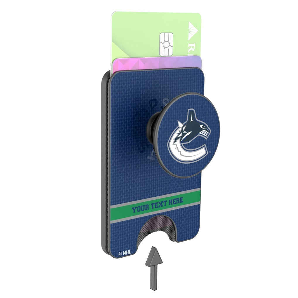 Vancouver Canucks Keyscaper Personalized Solid PopSockets Magnetic Wallet