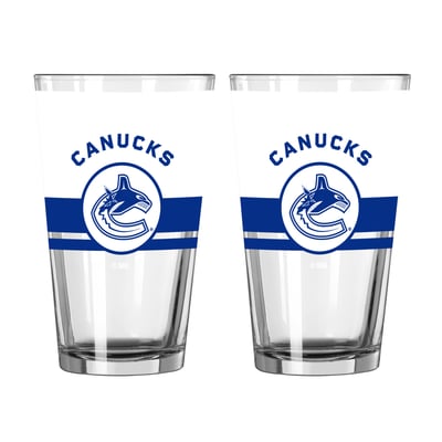 Vancouver Canucks Logo Brands Two-Piece 16oz. Horizon Pint Glass Set