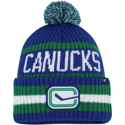 Vancouver Canucks '47 Bering Cuffed Knit Hat with Pom - Blue