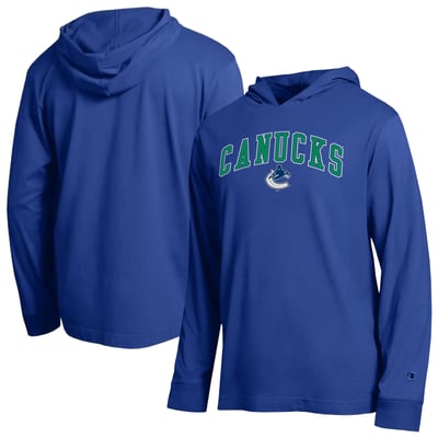 Vancouver Canucks Champion All-Star Lightweight Hooded Long Sleeve T-Shirt - Blue