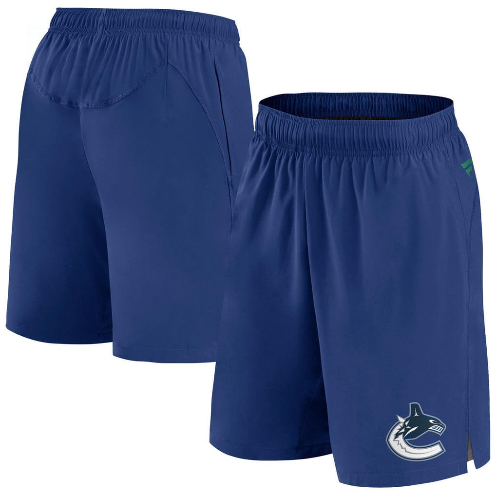 Vancouver Canucks Fanatics Authentic Pro Tech Shorts - Blue
