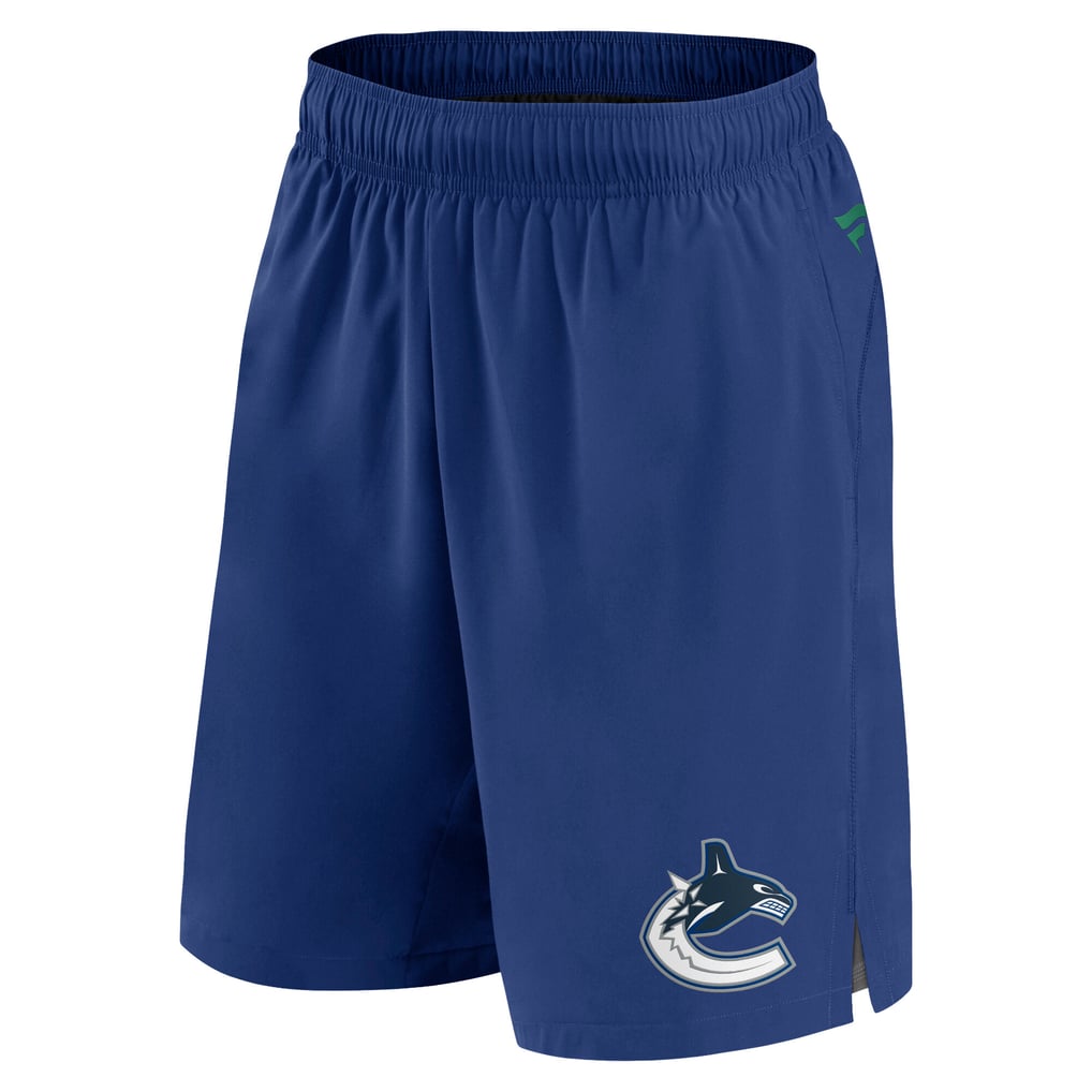  Vancouver Canucks Fanatics Authentic Pro Tech Shorts - Blue
