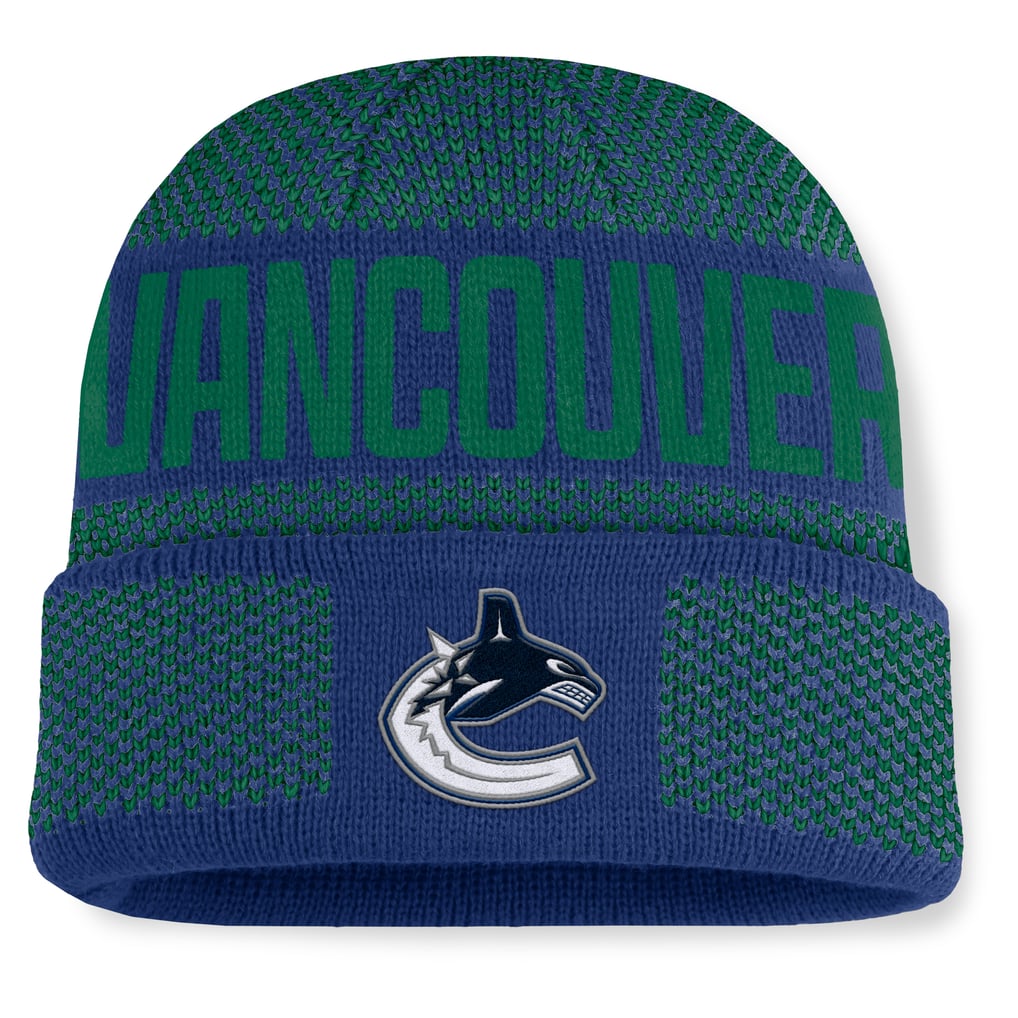 Men's Vancouver Canucks Fanatics Blue/Green Fundamentals Shelter Cuffed ...