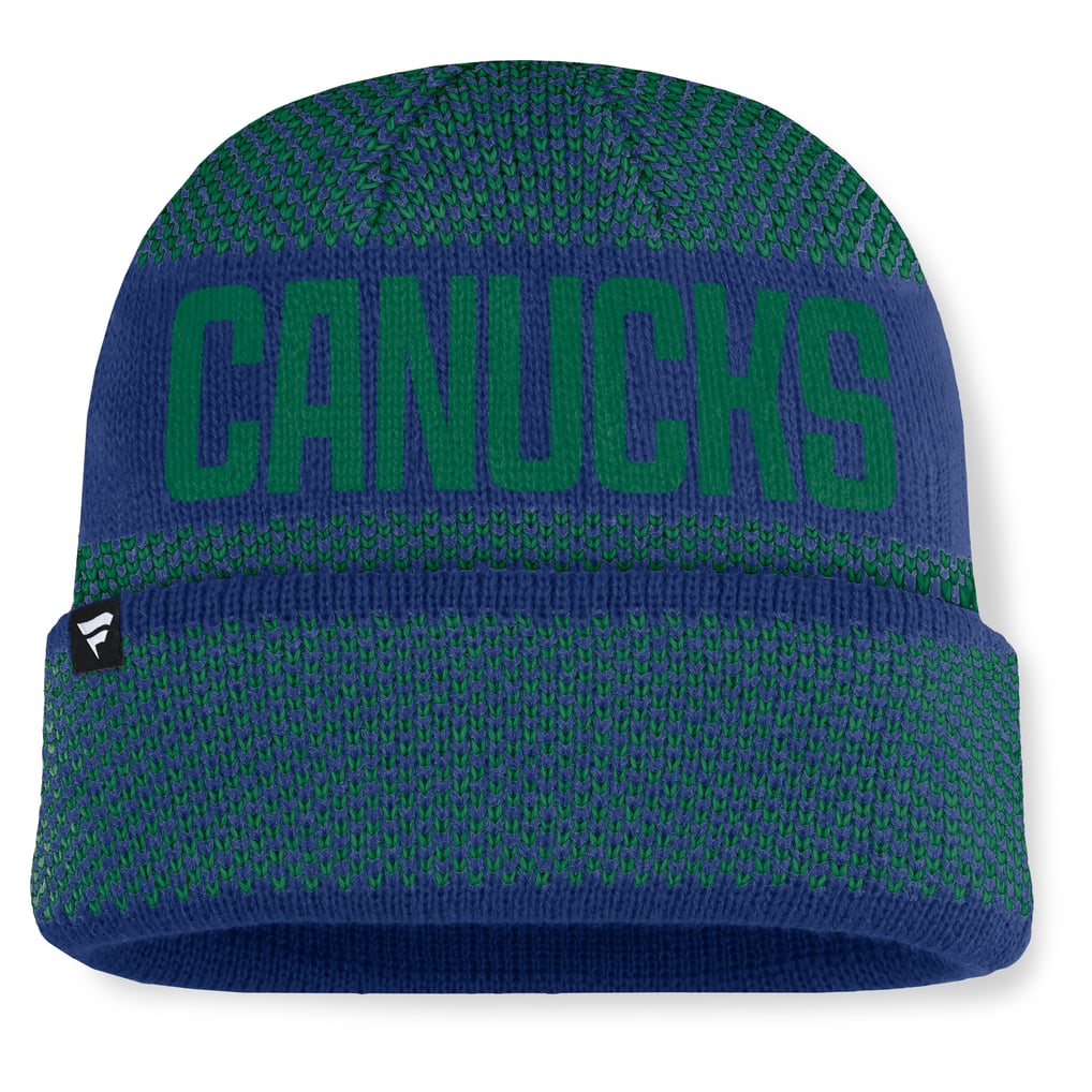 Men's Vancouver Canucks Fanatics Blue/Green Fundamentals Shelter Cuffed ...