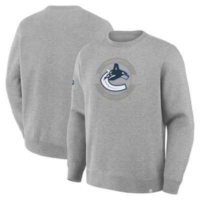 Vancouver Canucks Fanatics Authentic Pro Property Of Primary Sweatshirt - Steel