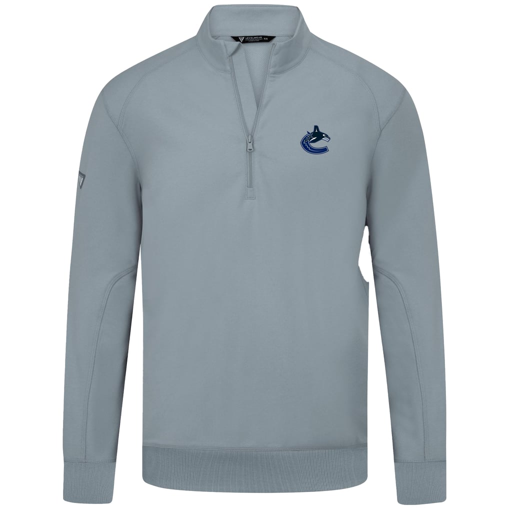 Vancouver Canucks Levelwear Upright Tri-Blend Quarter-Zip Pullover - Gray