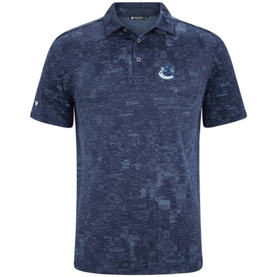  Vancouver Canucks Levelwear Data Polo - Navy