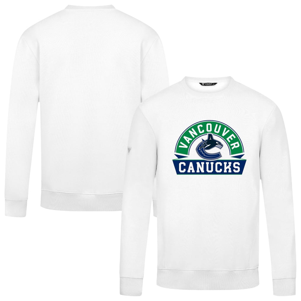 Vancouver Canucks Levelwear Zane Banner Arch Pullover Sweatshirt - White