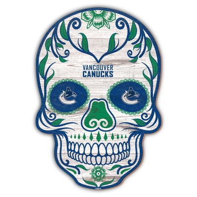 Vancouver Canucks 12'' Sugar Skull Sign
