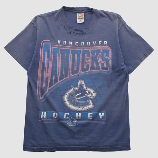 Vancouver Canucks Fruit of the Loom 90s T-shirt - Navy - S by Fanatics Real Vintage
