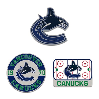 Vancouver Canucks WinCraft Three-Piece Collector Pin Set