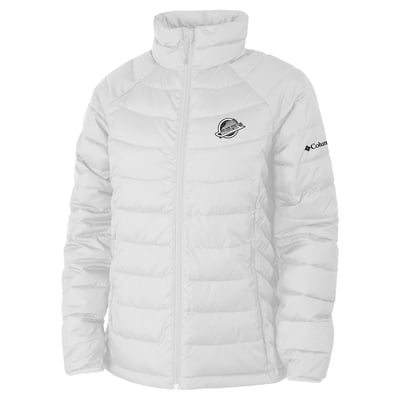  Vancouver Canucks Columbia Women's Omni-Heat Powder Lite II Raglan Full-Zip Jacket - White