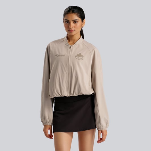 Vancouver Canucks lululemon Women's Breezily Bomber Jacket - Downtown Tan