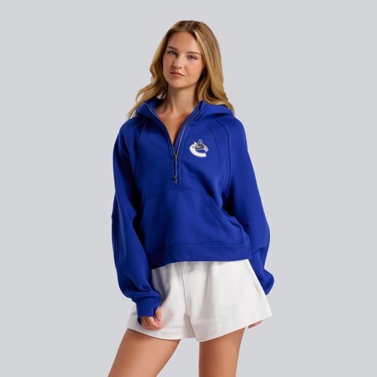 Vancouver Canucks lululemon Women's Scuba Oversized Half-Zip Hoodie - Larkspur