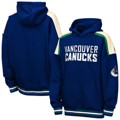  Vancouver Canucks Outerstuff Youth Camaraderie Oversized Fleece Hoodie - Blue