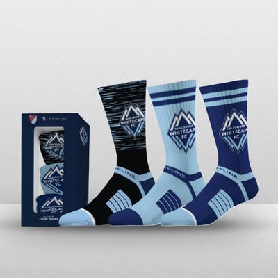 Vancouver Whitecaps FC Strideline Unisex Premium Crew Socks Three-Pack Collection 
