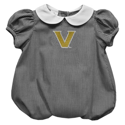  Vanderbilt Commodores Vive La Fete Girls Infant Puffy Bubble Dress - Black