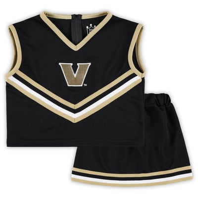  Vanderbilt Commodores Little King Girls Youth Two-Piece Cheer Set - Black