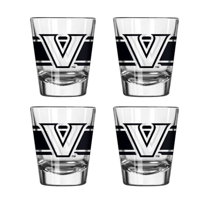 Vanderbilt Commodores Logo Brands Four-Piece Stripe Shot Glass Set