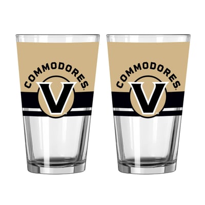 Vanderbilt Commodores Logo Brands Two-Piece 16oz. Horizon Pint Glass Set