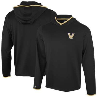  Vanderbilt Commodores Antigua Brink Color Pop Long Sleeve Hoodie T-Shirt - Black