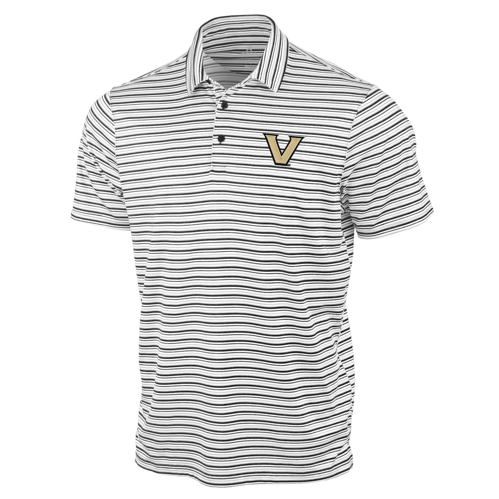 Vanderbilt Commodores Antigua Space Stripe Polo - Black