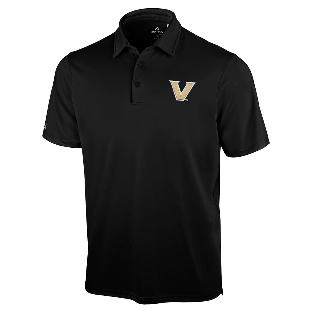 Vanderbilt Commodores Antigua Unshakeable Solid Polo - Black