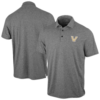 Vanderbilt Commodores Antigua Static Polo - Heather Black