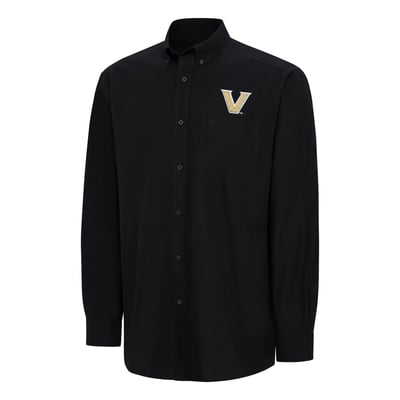  Vanderbilt Commodores Ariat Wrinkle Free Classic Button-Down Shirt - Black