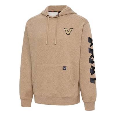  Vanderbilt Commodores Ariat Rebar Lightweight Logo Hoodie - Oatmeal