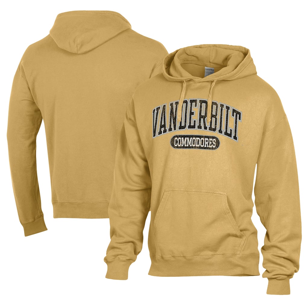  Vanderbilt Commodores Comfort Wash Lightweight Fleece Pullover Hoodie - Gold