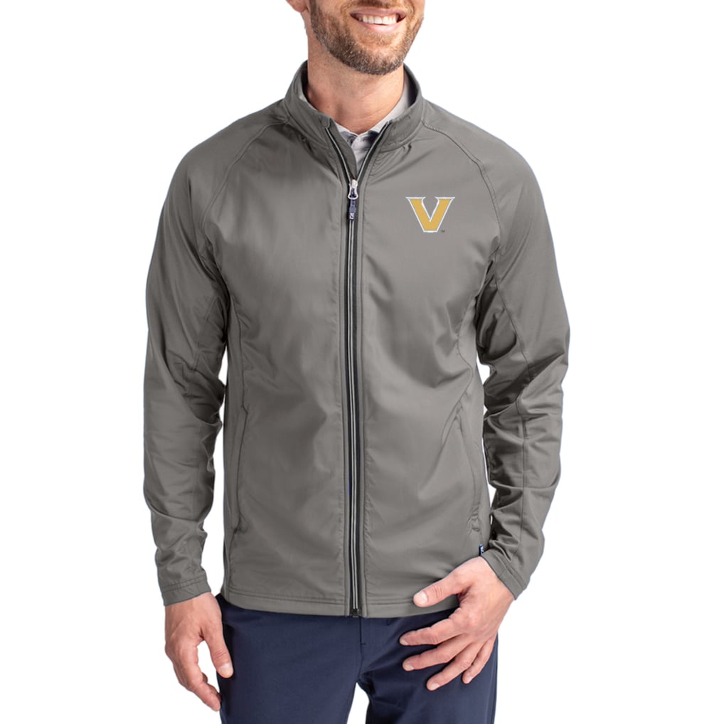 Vanderbilt Commodores Cutter & Buck  Adapt Eco Hybrid Recycled Full-Zip Jacket - Gray