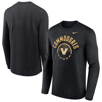 Vanderbilt Commodores Nike Basketball Shoot Around Dri-FIT Legend Long Sleeve T-Shirt - Black