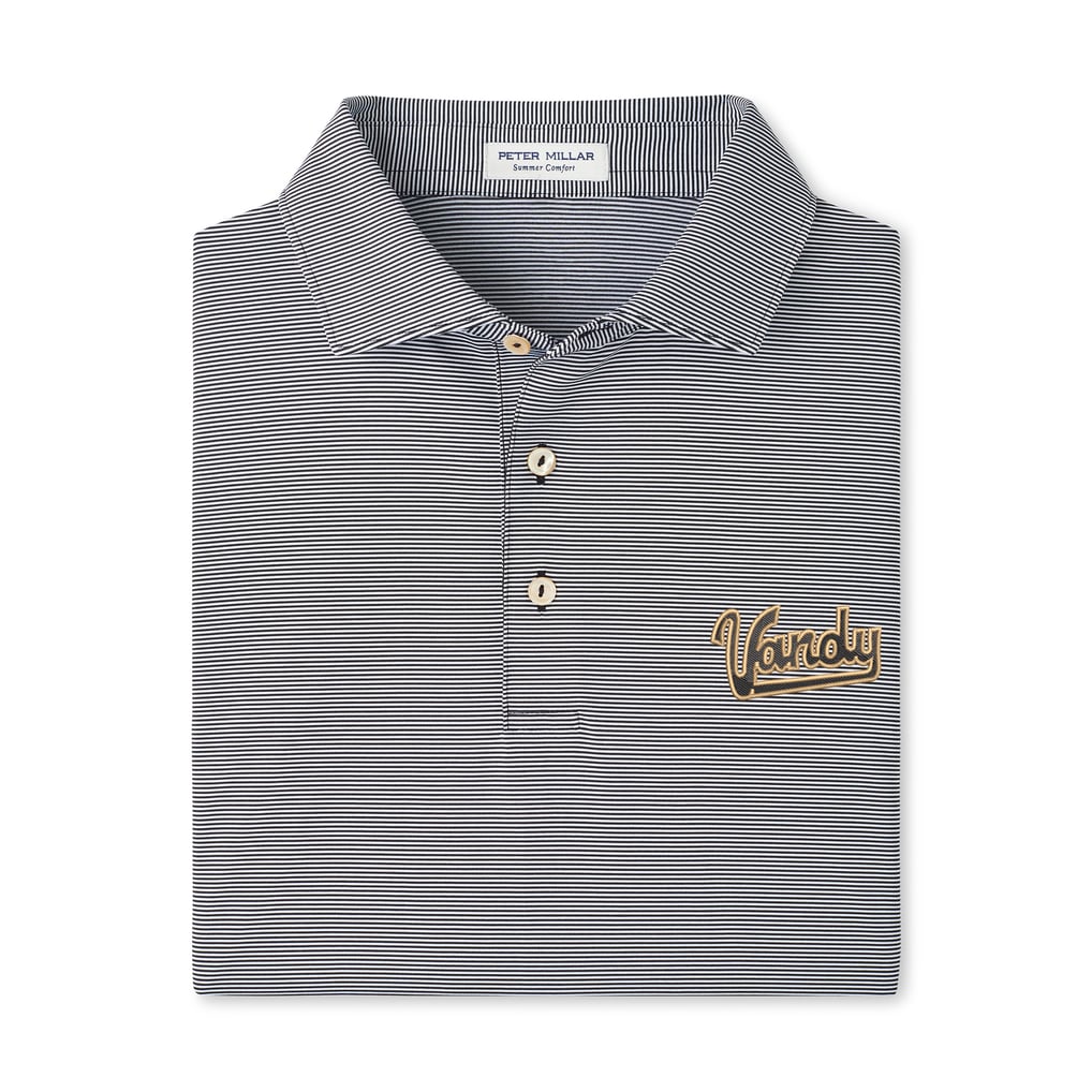  Vanderbilt Commodores Peter Millar Jubilee Performance Jersey Polo - Black