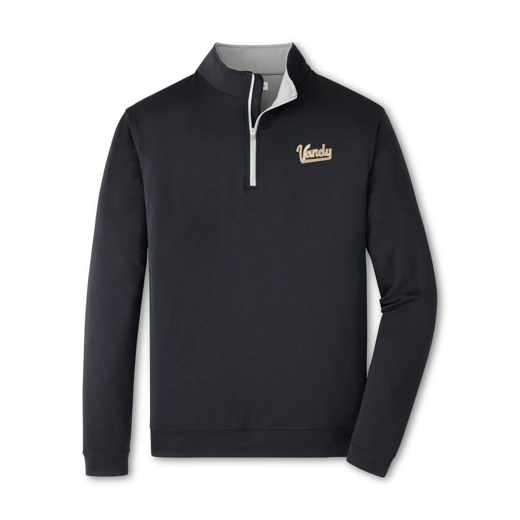  Vanderbilt Commodores Peter Millar Perth Performance Quarter-Zip Pullover - Black