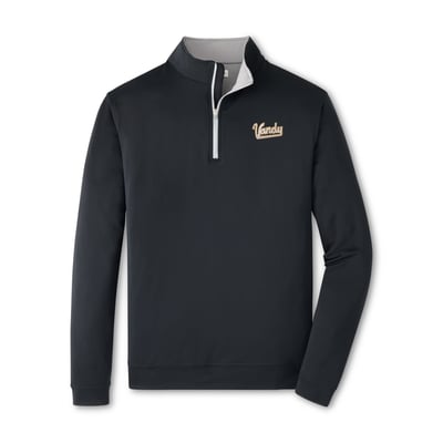  Vanderbilt Commodores Peter Millar Perth Performance Quarter-Zip Pullover - Black