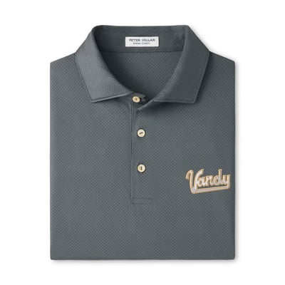  Vanderbilt Commodores Peter Millar Hugo Performance Jersey Polo - Gray