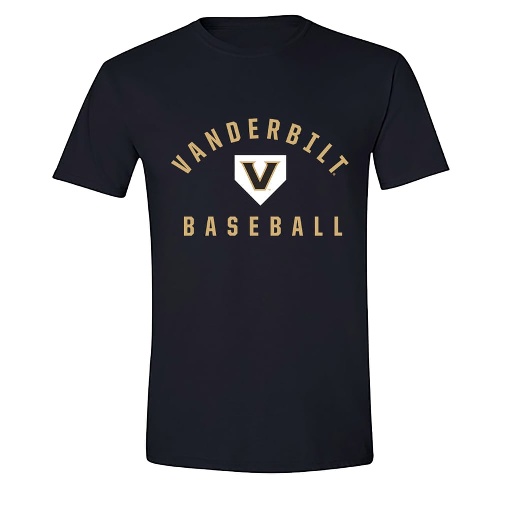 Vanderbilt Commodores Unisex Collegiate Baseball T-Shirt - Black