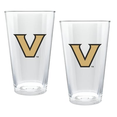 Vanderbilt Commodores Two-Piece 16oz. Double Play Pint Glass Set