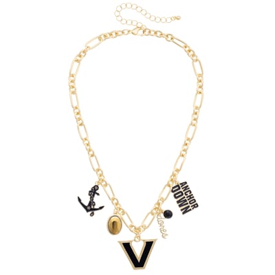 Vanderbilt Commodores CANVAS Style Women's Game Day Charm Necklace