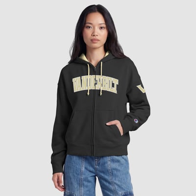 Vanderbilt Commodores Champion Women's Arch Full-Zip Fleece Hoodie - Black