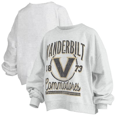 Vanderbilt Commodores Pressbox Women's Oversized Bravo Melange Janise Sweatshirt - Heather Gray