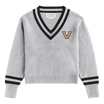  Vanderbilt Commodores Uscape Apparel Women's Renew V-Neck Sweater - Ash