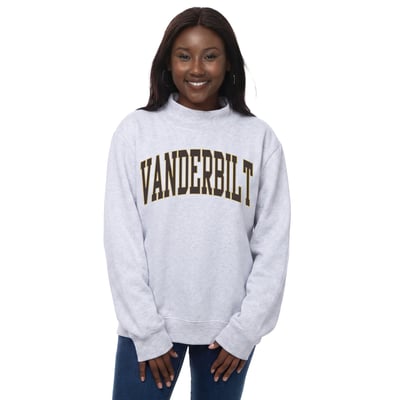 Vanderbilt Commodores ZooZatz Women's Team Arch Mock Neck Sweatshirt - Gray