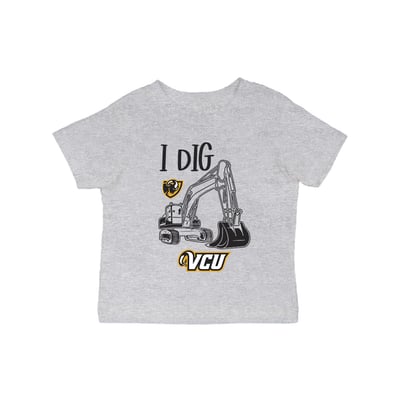 VCU Rams Vive La Fete Infant Excavator T-Shirt - Gray