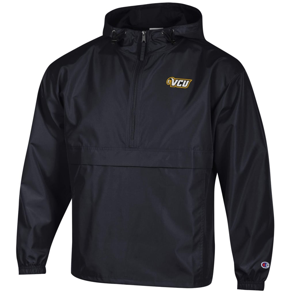 VCU Rams Champion Packable Half-Zip Hooded Jacket - Black
