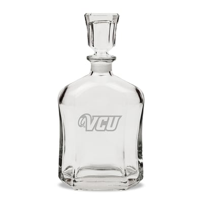 VCU Rams 23.75oz. Crystal Whisky Decanter