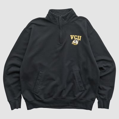 VCU Rams Champion 2000s 1/4 Zip Sweatshirt - Black - XL by Fanatics Real Vintage