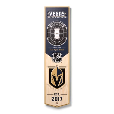 Vegas Golden Knights Fanpoint 8'' x 32'' 3D StadiumView Banner